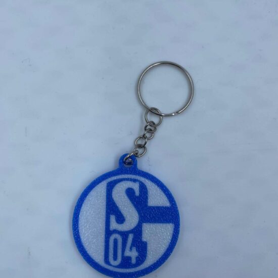 FC Schalke 04 Schlüsselanhänger in offiziellen Vereinsfarben Blau Weiß