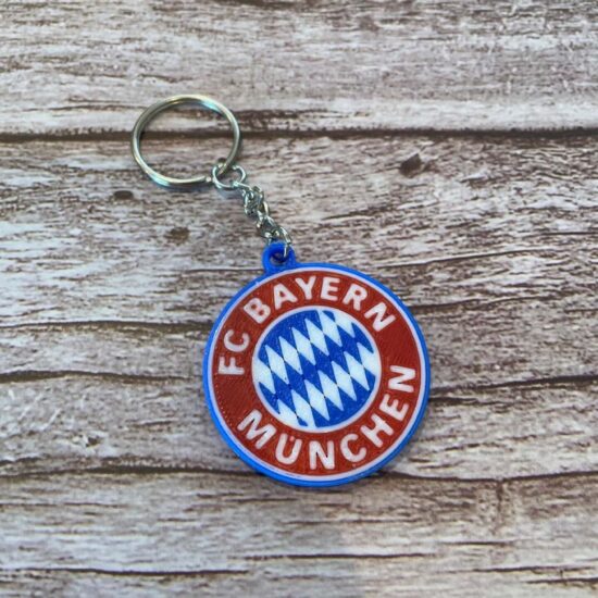 FC Bayern München Schlüsselanhänger mit offiziellem FCB Logo in Rot und Weiß