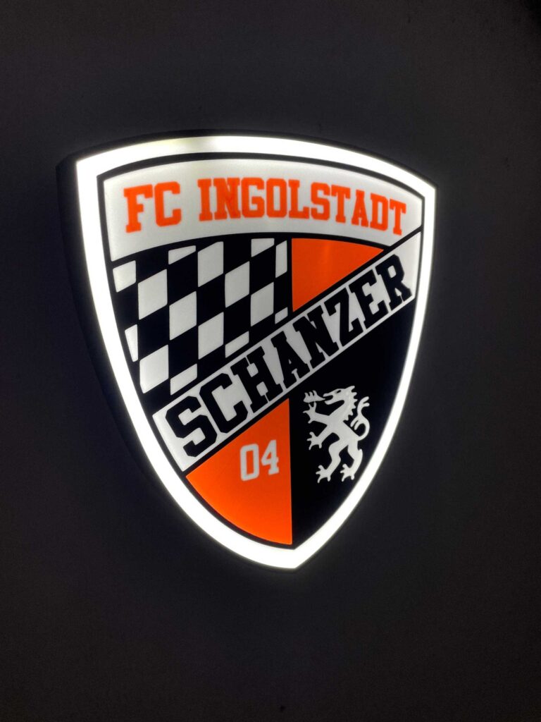 FC Ingolstadt LED-Lampe-Leuchtschild Wanddeko