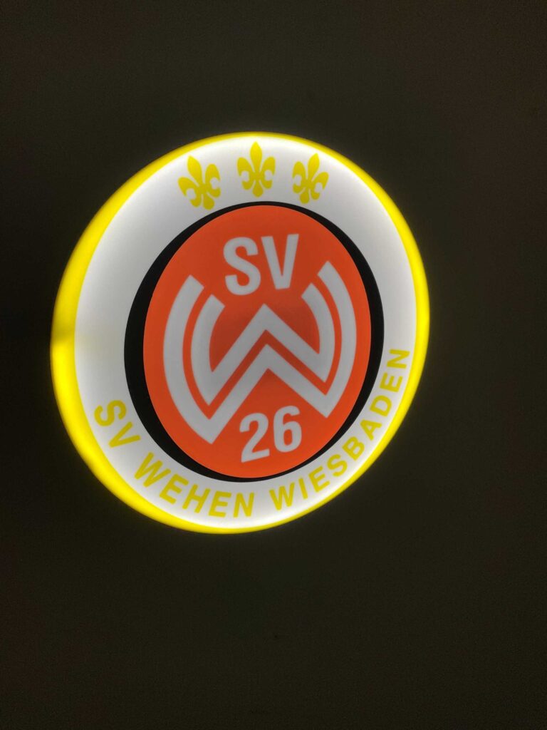 SV Wehen Wiesbaden LED-Leuchtschild Wanddeko