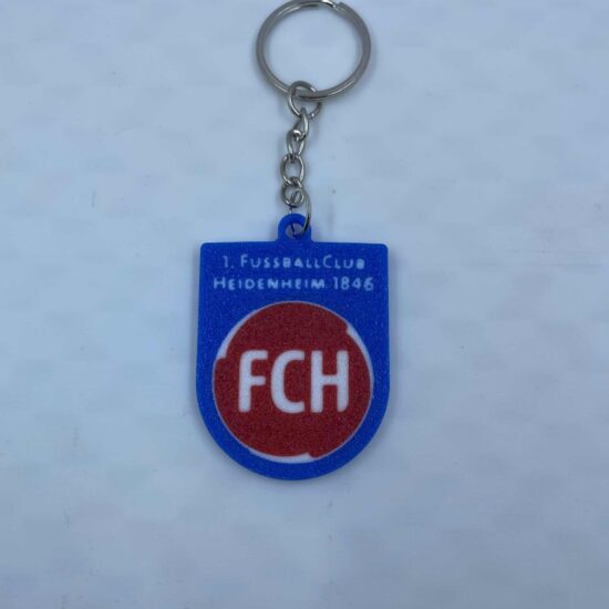 1. FC Heidenheim Schlüsselanhänger in Vereinsfarben - offizielles Fan-Accessoire
