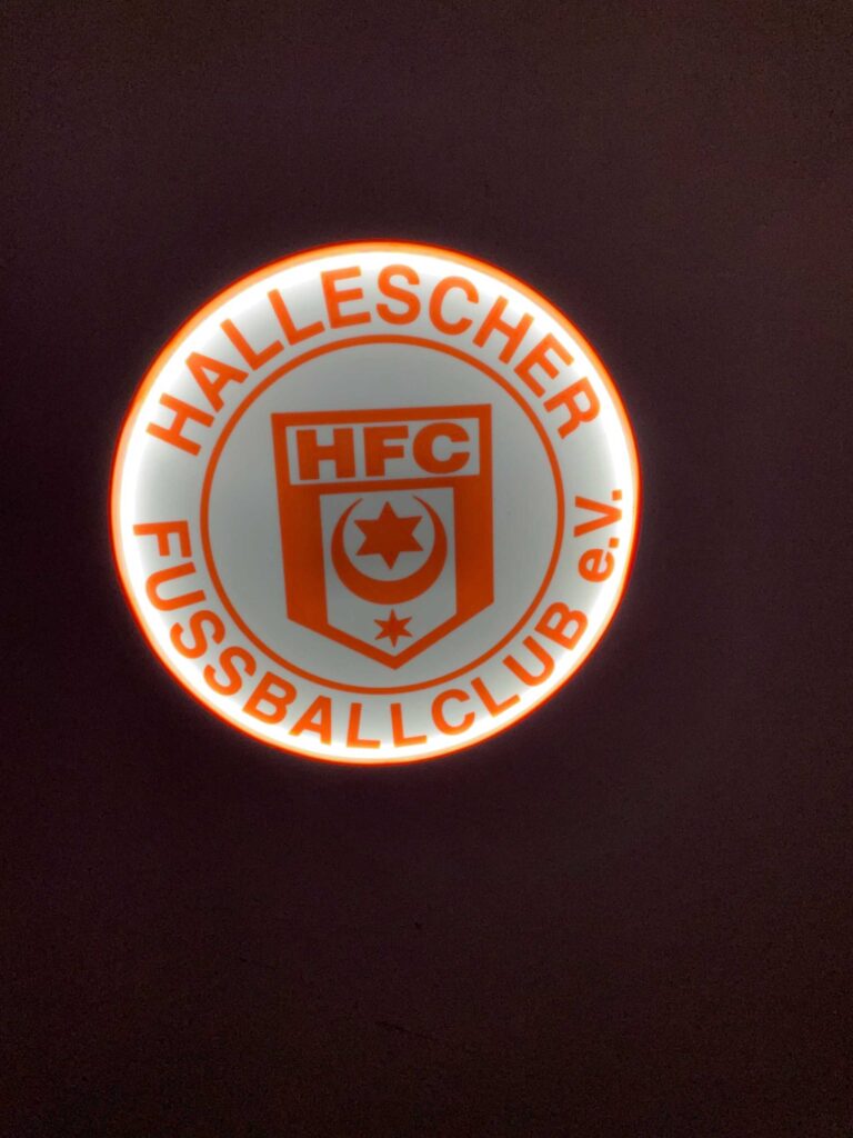 Hallescher FC LED-Leuchtschild Fandeko Geschenk