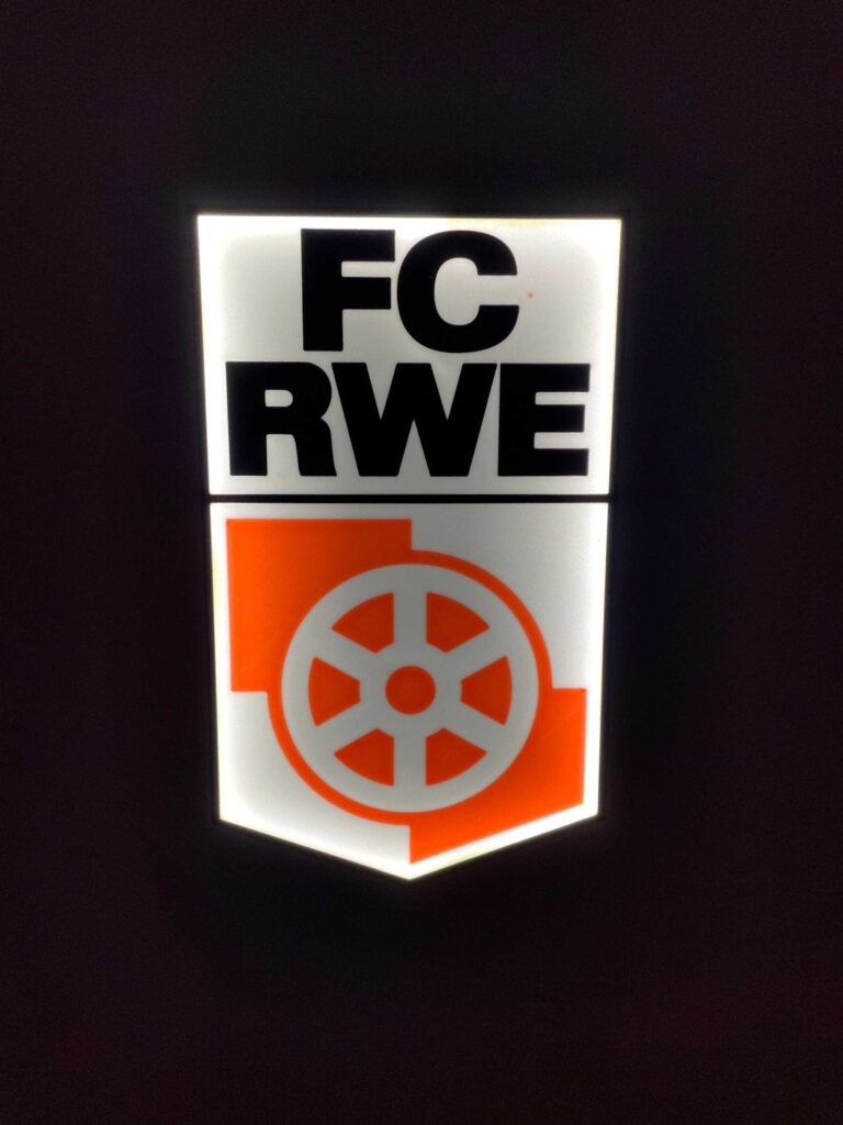 FC Rot-Weiß Erfurt LED-Leuchtschild Fandeko Geschenk