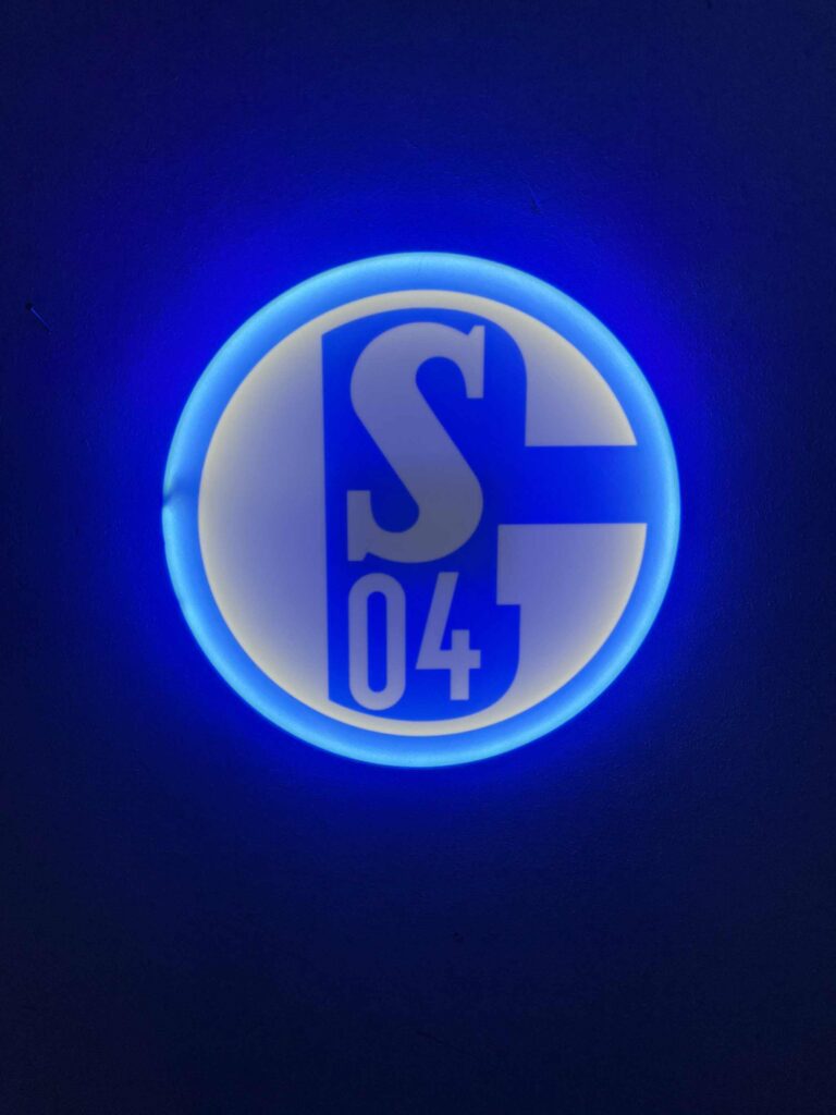 Schalke 04 LED-Leuchtschild Wanddeko