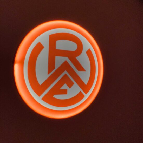 Rot-Weiss Essen LED-Leuchtschild mit 3D-Effekt in verschiedenen Größen