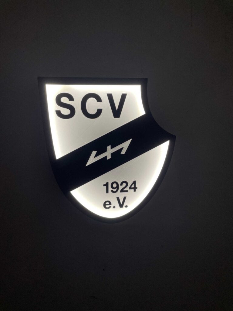 SC Verl LED-Leuchtschild Wanddeko
