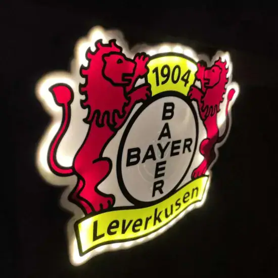 Bayer 04 Leverkusen LED-Leuchtschild Detailansicht