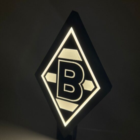 Borussia Mönchengladbach LED-Leuchtschild mit 3D-Effekt