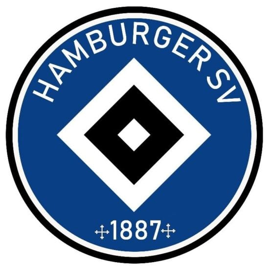 Hamburger SV Schlüsselanhänger mit offiziellem Vereinslogo in Raute-Form