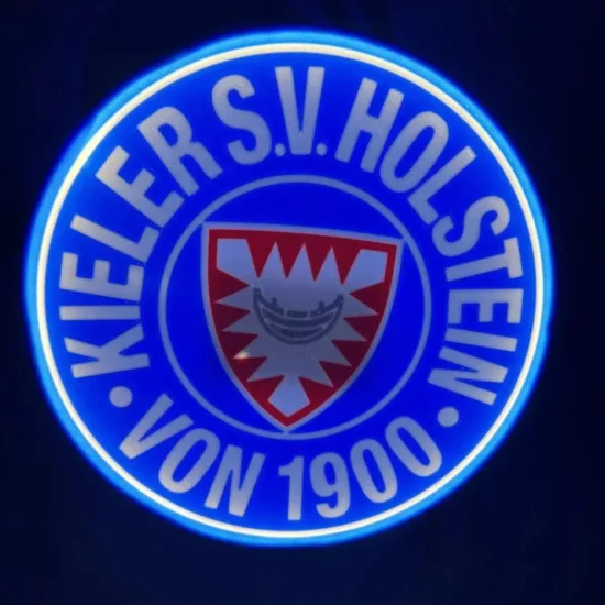 Holstein Kiel LED-Leuchtschild mit 3D-Effekt und offiziellem Logo